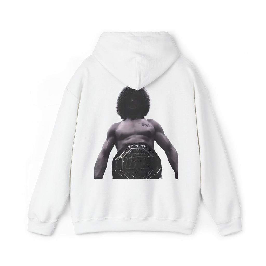 Patriotic Champion Hoodie – USA Flag Small Chest + Back Wrestler Belt Design