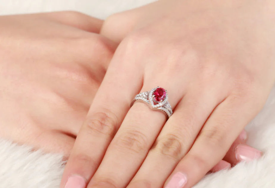 Simulated Diamond Ring with Zirconia Stones