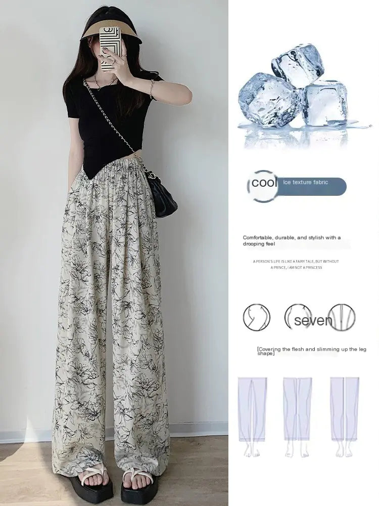 Plus Size Bohemian Wide Leg Beach Pants for Women