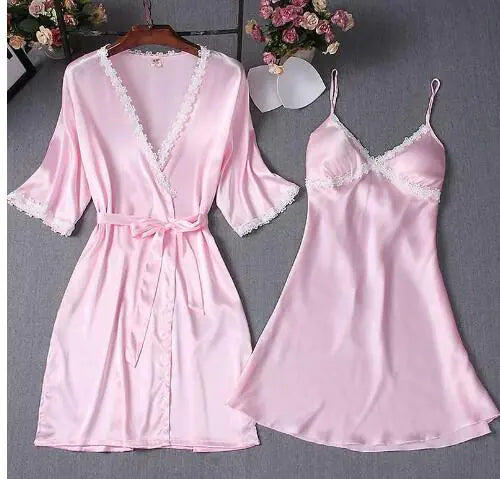 Plus Size Satin Sleep Dress, Silk Nightgown