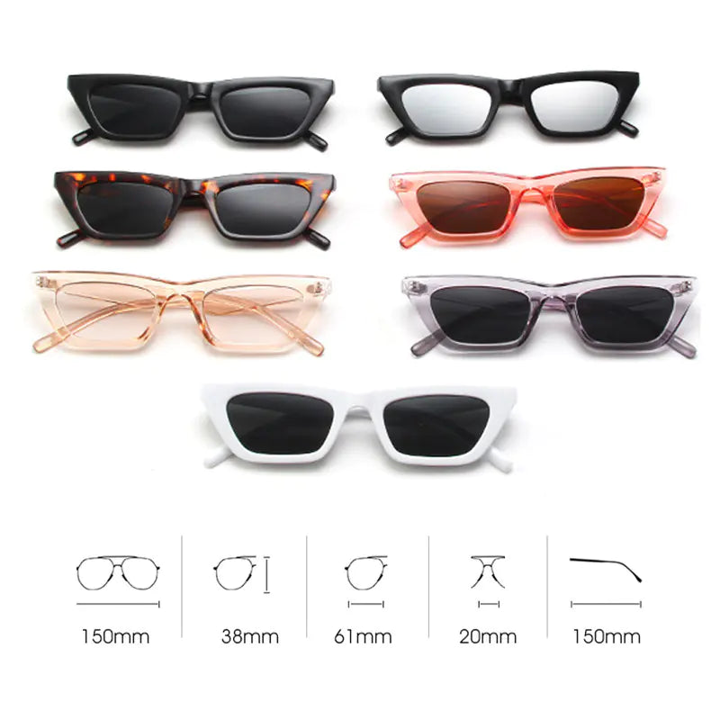 Luxury Cat Eye Mirror Sunglasses for Women