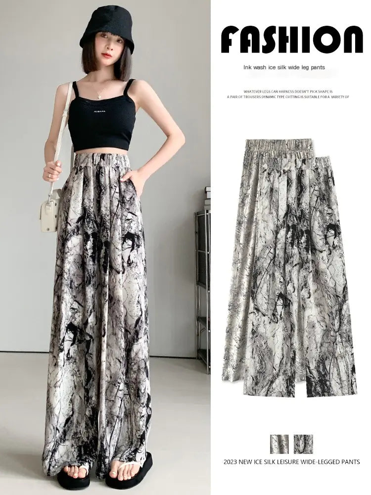 Plus Size Bohemian Wide Leg Beach Pants for Women