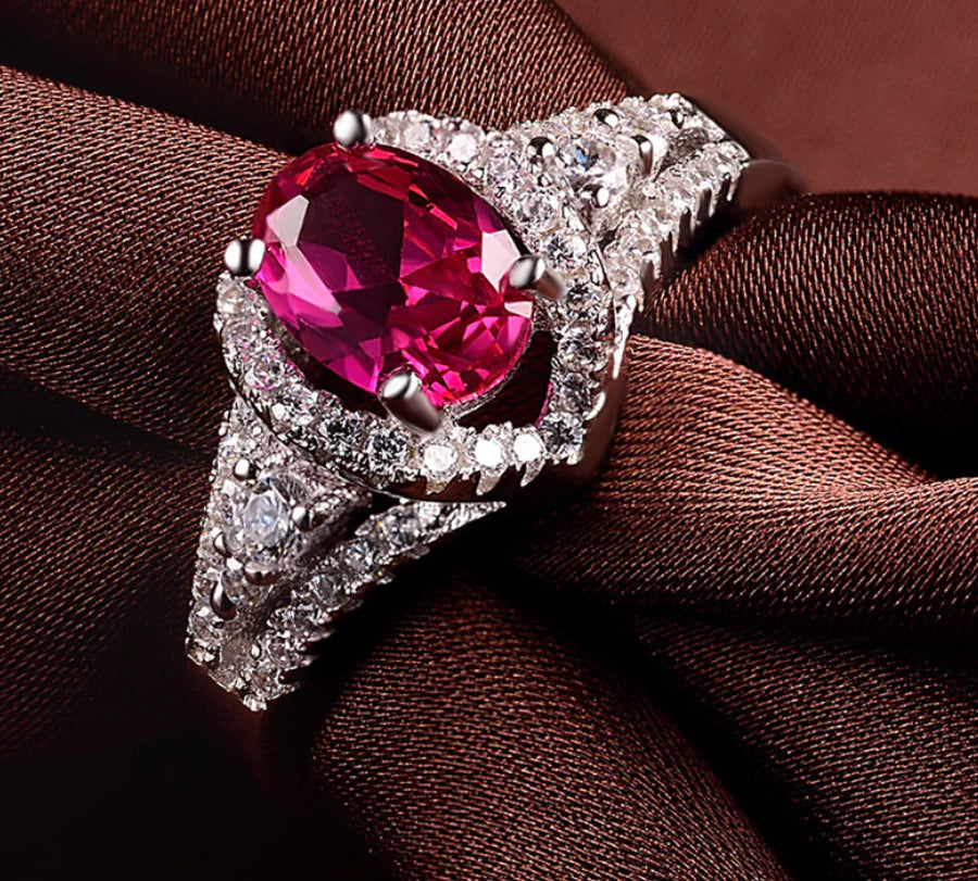 Simulated Diamond Ring with Zirconia Stones