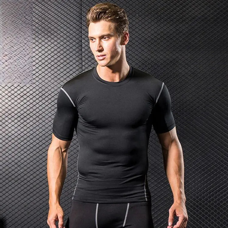 Men's Fitness Quick Dry Tight Fitting T-shirt Set