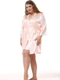 Plus Size Satin Sleep Dress, Silk Nightgown